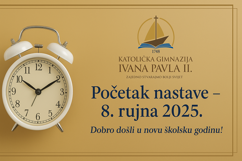Obavijest o početku nastave u novoj školskoj godini 2025./2026.