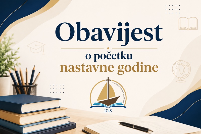 Obavijest o početku nastavne godine